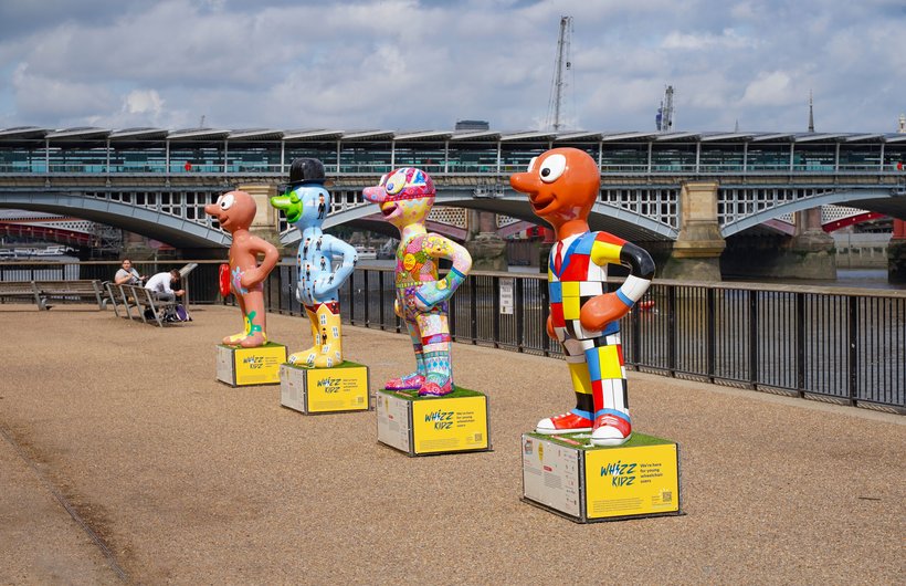 Four Morph sculptures outside the Tate in front of Blackfriars station