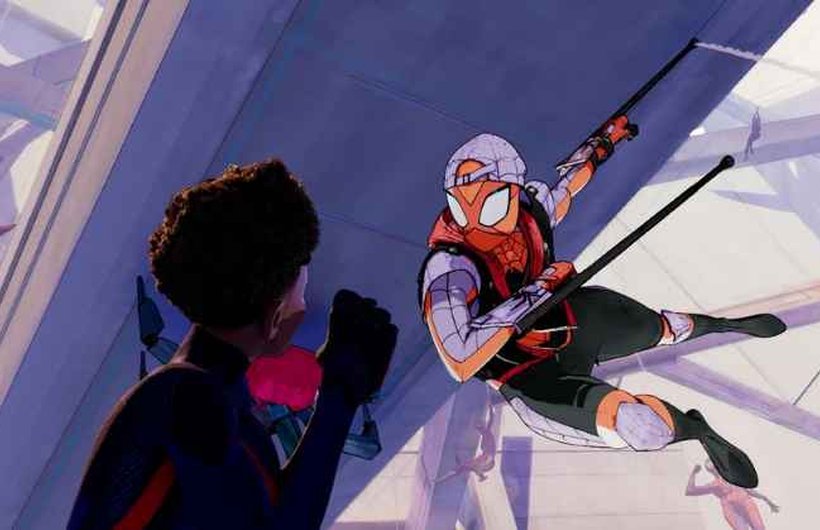 Still image of Sun-Spider from Spider-Man: Across the Spider-Verse movie.