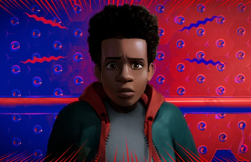 Comic book illustration of Miles Morales from Spider-Man