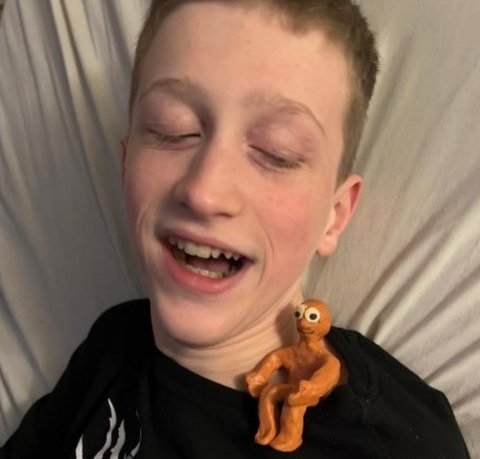 Ben Butler with Morph on his sholder