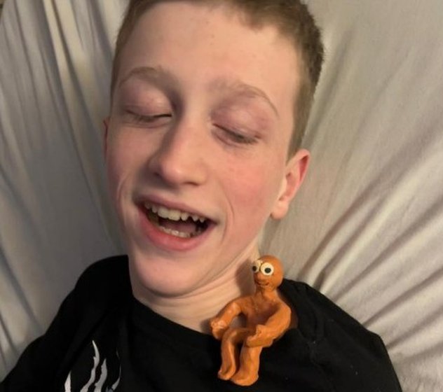 Ben Butler with Morph on his sholder